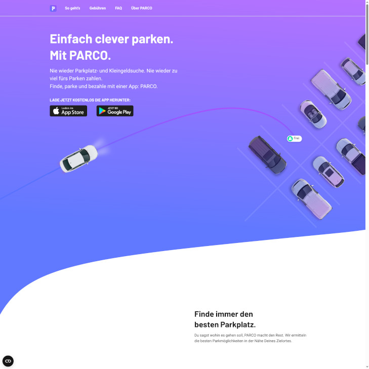 Drupal Homepage von PARCO